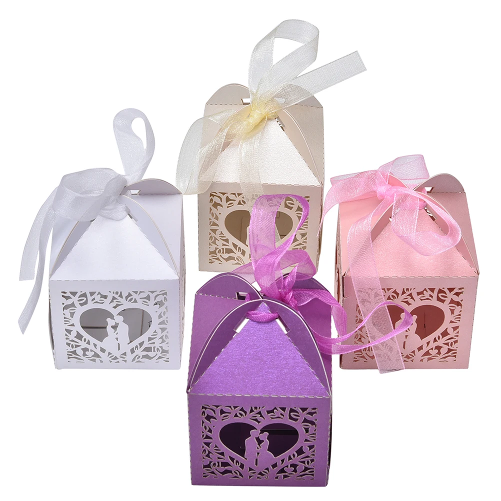 Married Wedding Favor Box Gift Boxes Candy Party Paper Hollow Bags ...