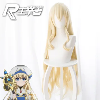 

Goblin Slayer Onna Shinkan Priestess 100cm Long Milk Blonde Heat Resistant Hair Halloween Party Cosplay Costume Wig + Wig Cap