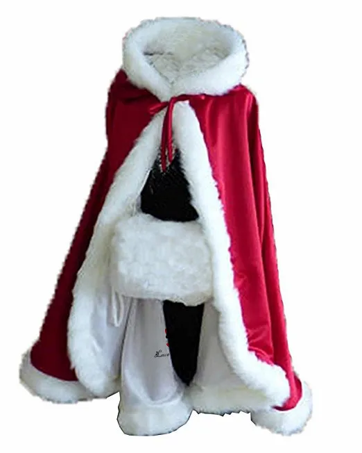 Красная рождественская накидка, короткое пальто, теплые палантины из искусственного меха, свадебная накидка, зимнее свадебное болеро, куртка, свадебное пальто, аксессуары