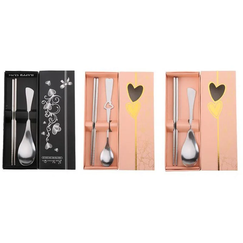 

100sets/lot Fish Tail Stainless Steel Dinnerware Set With Gift Box For Bridal Wedding Party Gifts Baby Shower Favor ZA5061