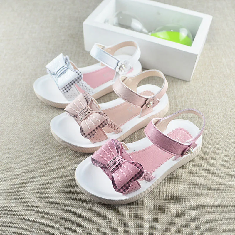 

Little Girl Shoes Children Cartoon Sandals with Bowtie 2019 Summer New Baby Princess Shoes Beach Wear Kids Toddler Sandals
