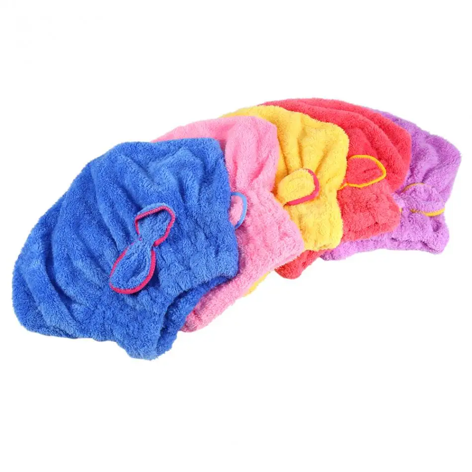 Hair Drying Cap Woman Microfiber Ultra Absorbent Hair Dry Wrap Cap