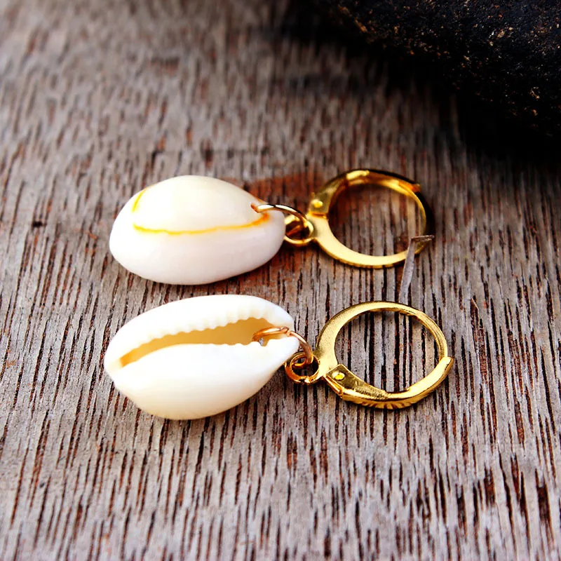 

Trendy Natural Cowrie Shell Pendant Dangle Drop Earrings Cowry Brinco For Women Girl Bohemian Beach Summer Boho Holiday Jewelry
