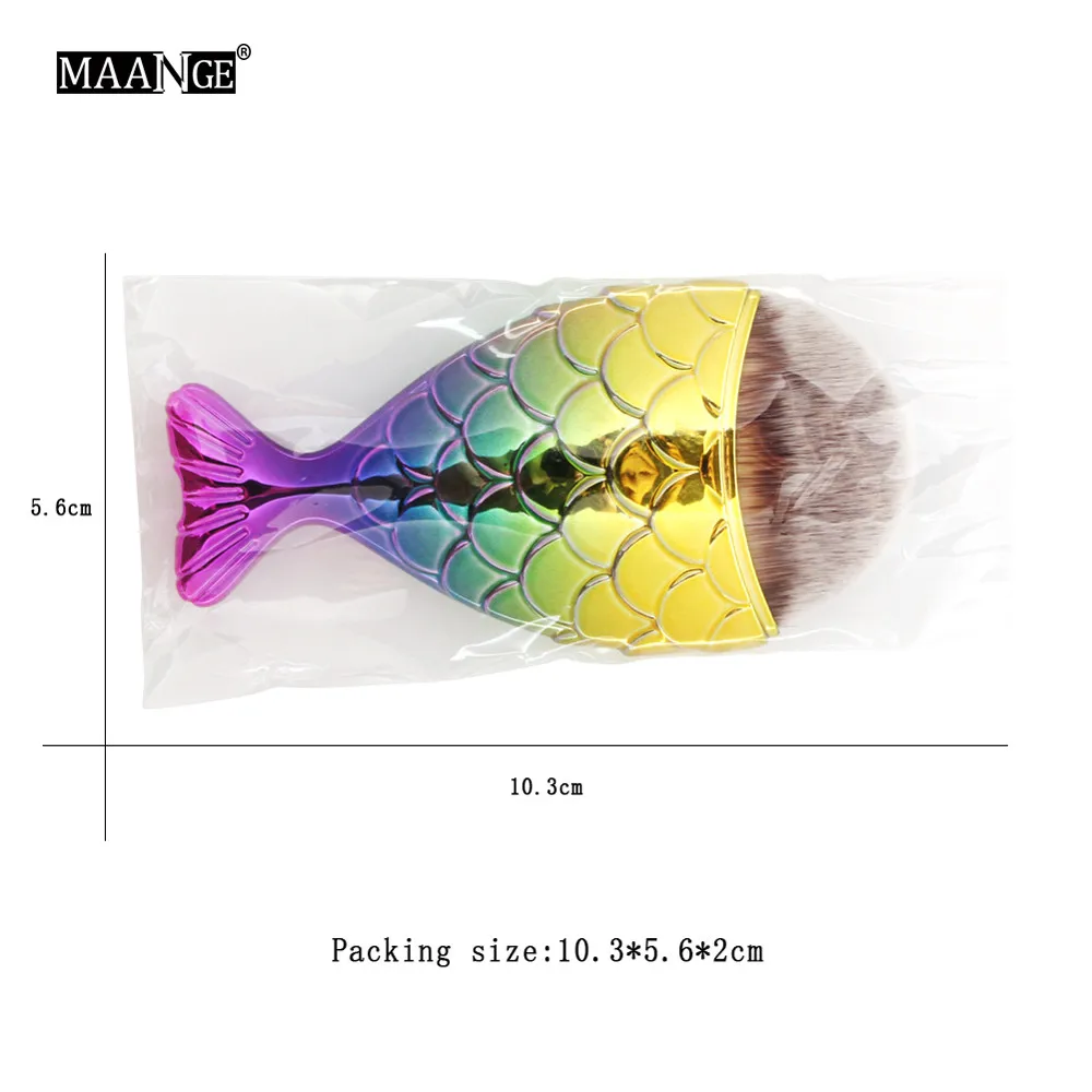 MAANGE бренд кисточка «русалка» порошок Русалка макияж кисти контур основания большой рыбий хвост кисти макияж наборы инструментов Прямая поставка