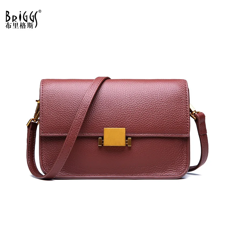 

BRIGGS Shoulder Bag Women Designer Handbag High Quality Female Flap Bag Tote Soft Genuine Leather Small Crossbody Bag For Ladies