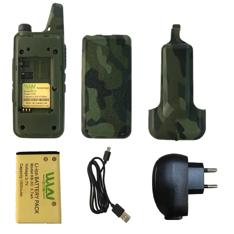 1/2/3/4/5 шт. WLN Mini Walkie Talkie 5W KD C1 UHF Portable Kids Radio Ham CB Transceiver с USB зарядкой рождественские