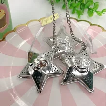 100 шт нержавеющей стали улыбающееся лицо в форме морских звезд чай сито, фильтр для чая Вечеринка предложение Свадьба подарок сувенир wen6276