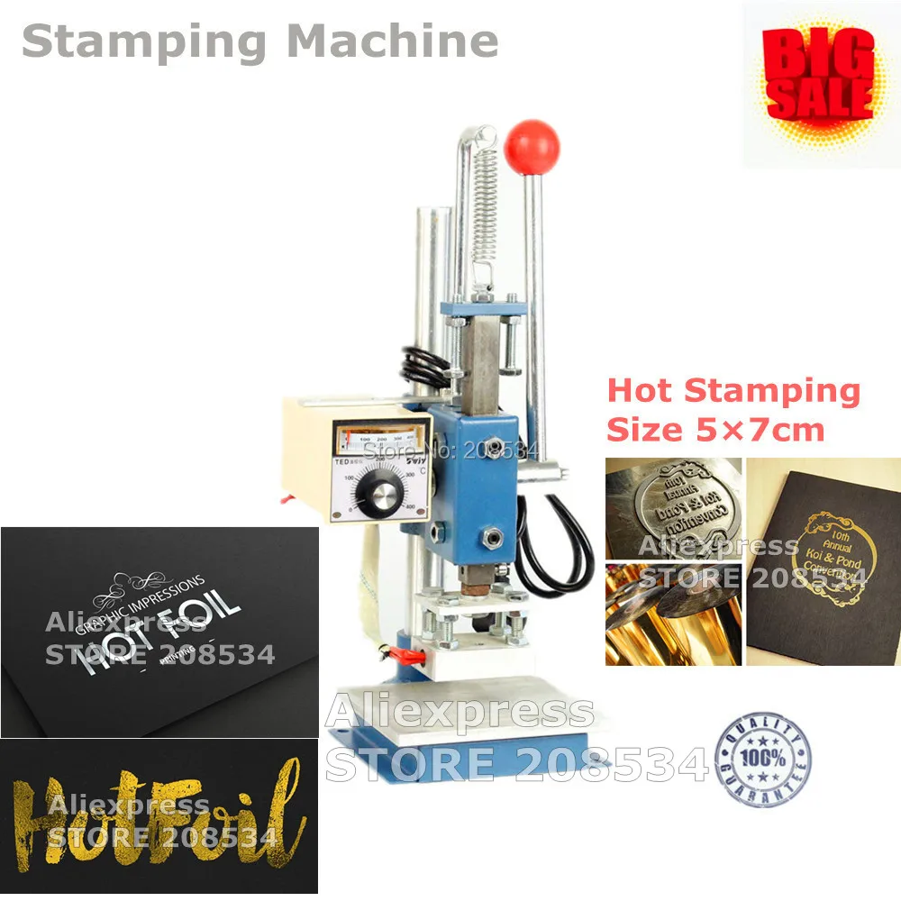 Manual Stamping Machine,leather printer,Creasing machine,hot foil stamping machine,marking press,embossing machine 5X7CM