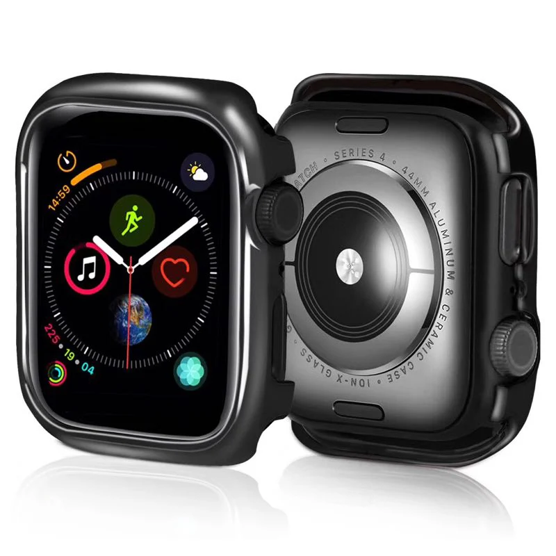 

Light Plastic Frame 40mm 44mm Protector Case for Apple Watch Series 5 4 Cover PC Bumper for iWatch Shell Accessories
