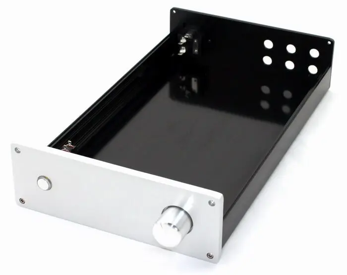 D 2207 DIY full Aluminum AMP Enclosure PSU box headphone Case Power black Amplifier Chassis