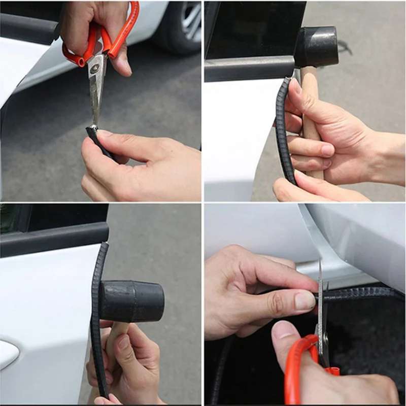 5 м Универсальная противоскользящая полоса для двери автомобиля со стальным бампером, защита от царапин