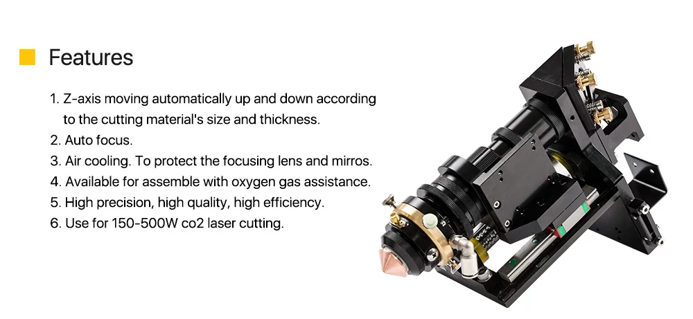 Cloudray 150-500 Вт CO2 лазерная режущая головка металлическая Неметаллическая гибридная автоматическая фокусировка