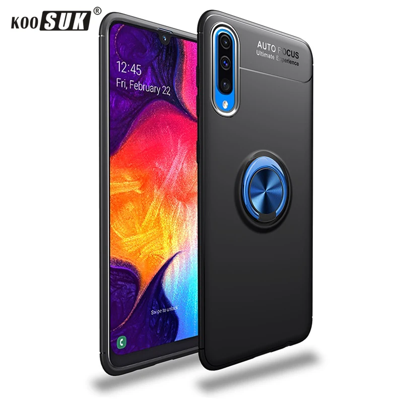 Мягкий чехол Koosuk для Samsung A10 A20 A30 A40 A50 A70 автомобильный держатель с кольцом задняя