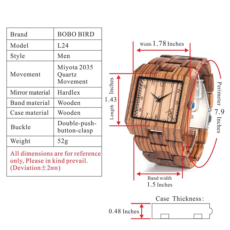 BOBO BIRD часы бамбуковые деревянные мужские часы Топ люксовый бренд Прямоугольный дизайн деревянный ремешок часы для мужчин
