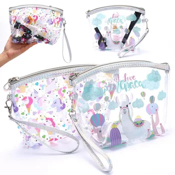 

Unicorn Transparent Pencil Case Kawaii School Supplies Stationery Gift Alpaca Cute Pencil Box Office School Tools Pencil Cases