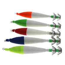 2шт 10,5 см серебристый кальмар каракули рукав Винтажная с высокой талией светящийся в темноте рыболовный крючок рыболовная приманка голова крючки рыболовный крючок