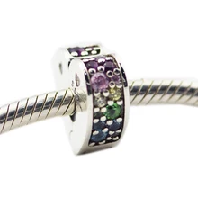 DIY бусины для изготовления ювелирных изделий из стерлингового серебра-ювелирные изделия многоцветные дуги любви очаровательные клипсы подвески серебро 925 Berloque Perles