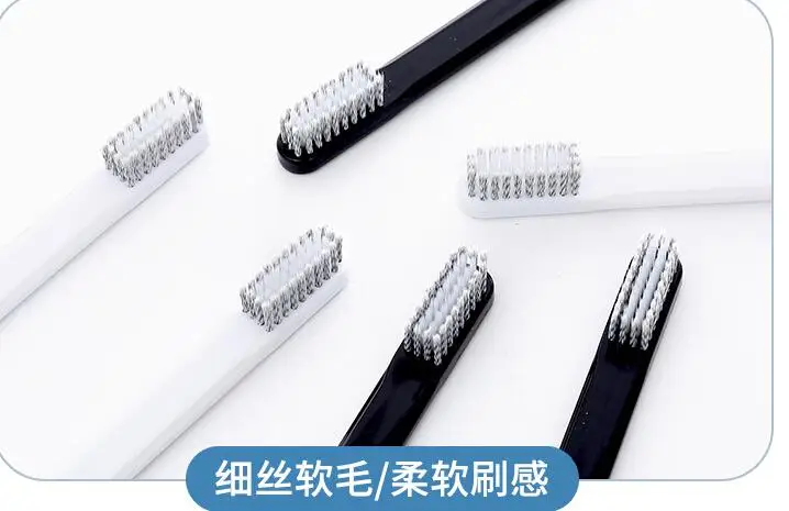 

Japanese Black And White Couple Toothbrush Spiral Charcoal Thin Hair Adult Home Family