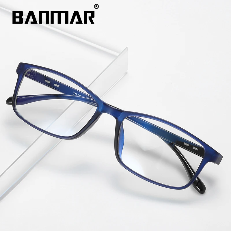 BANMAR TR90 оправа для компьютерных очков мужские Оптические очки для близорукости анти синий свет Блокировка глаз очки по рецепту очки