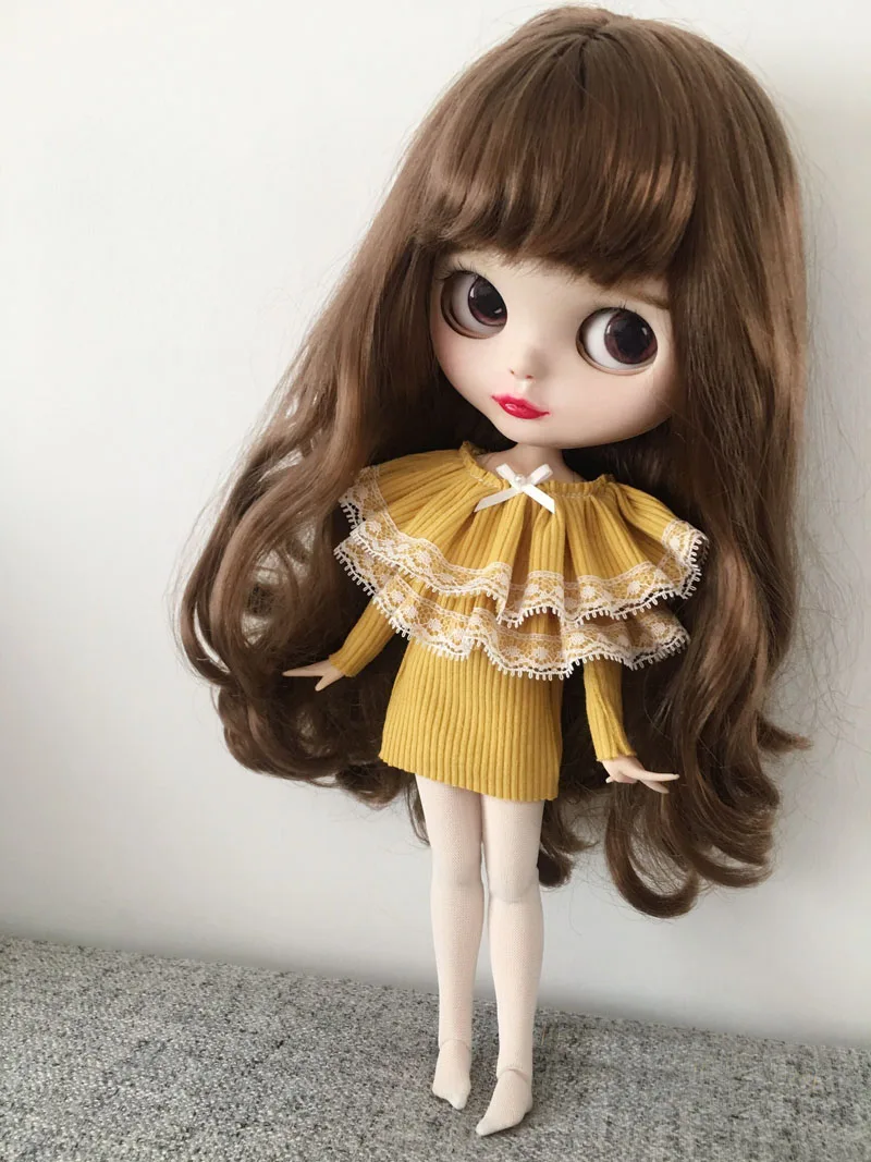 1 шт. Милая 1/6 Blyth Одежда для кукол Outifts для Barbies, Azone S, Obitsu 24 Куклы Аксессуары для одежды ручной работы