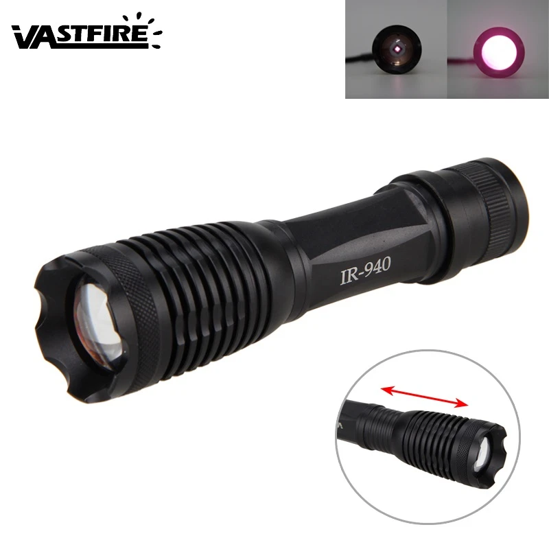 VastFire Zoomable Focus 10 Вт 940 нм светодиодный инфракрасный Излучение ИК лампа ночного видения для использования с устройством ночного видения