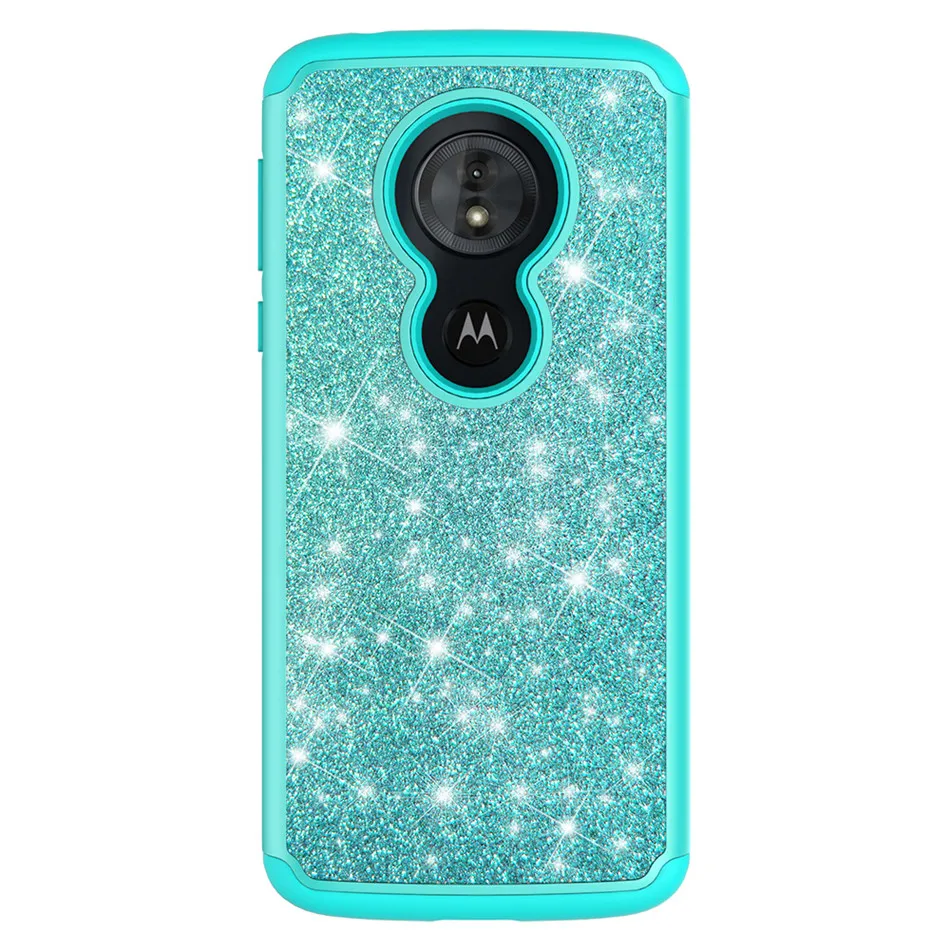 Блестящий чехол для Motorola Moto G6 Play TPU Bling Rhinestone защитный телефона ударопрочный