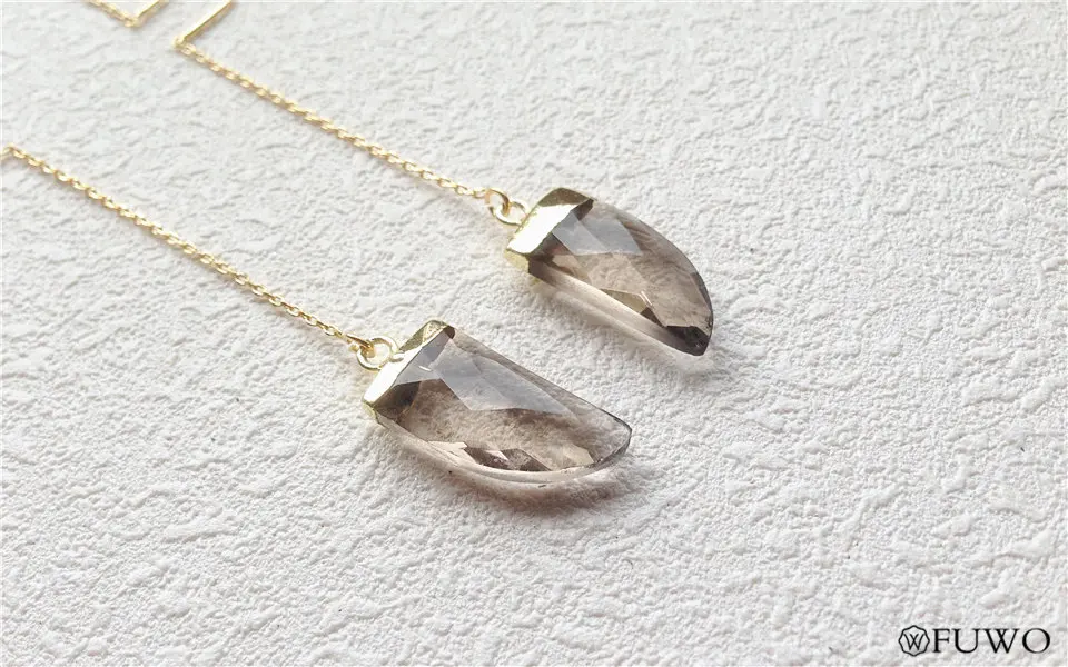 Natural Smoky Quartz Earrings 10