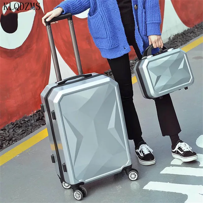 

KLQDZMS 20/24/26/28inch Fashion Cosmetic Bag And Rolling Luggage Set Spinner Men Women Trolley Travel Suitcase On Wheel