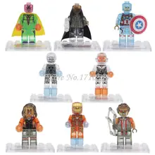 Clearance Marvel Super Hero Figures D854 Single Sale Avengers Iron Man Vision Crystal Building Blocks Sets