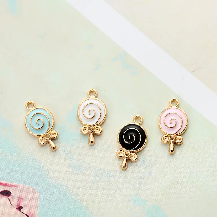 

10pcs DIY Quality Fashion Charms Enamels Gift Alloy Lollipop Pendant Accessories Earring Bracelet Necklace Jewelry Accessories