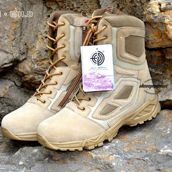 

High Quality Military Tactical Boots Outdoor Mountain Climbing Hiking Sports Shoes Tactical Boots Military Combat Men Boots
