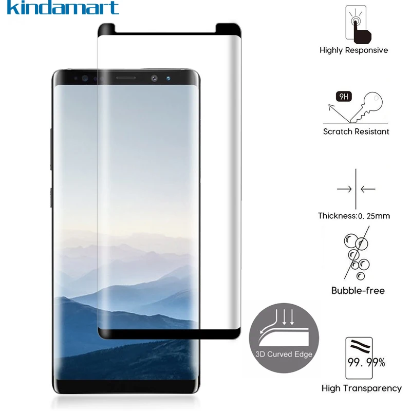 Full Cover Protective Glass on for Samsung Galaxy Note 8 Screen