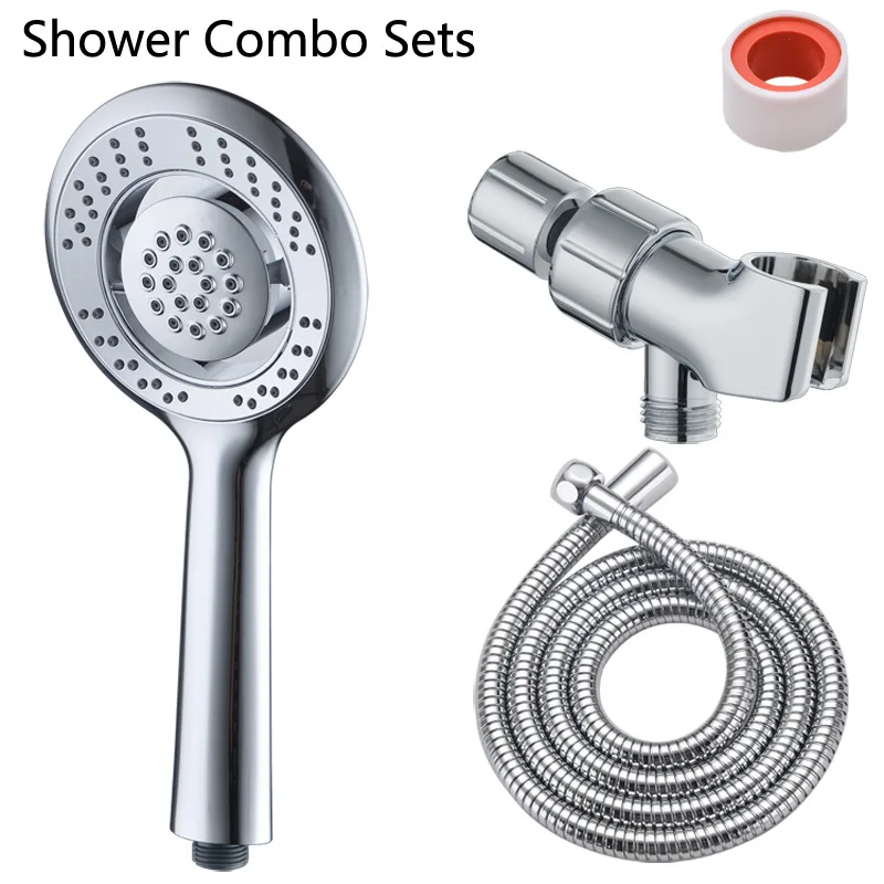 

Bath Shower System Boosting Pressure With ABS Electroplate Shower System Shower Head Sets Shower Head And Hose And Holder
