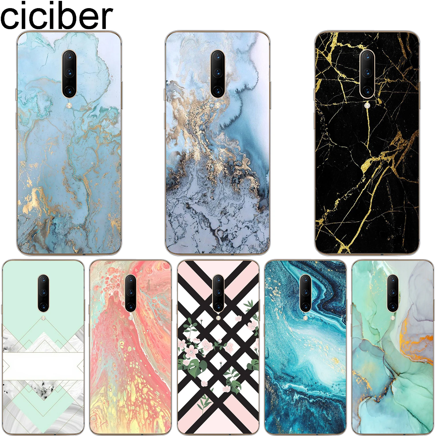 Ciciber Модный Цветной чехол с мраморным рисунком для Oneplus 7 Pro чехлы телефонов 1 + Fundas