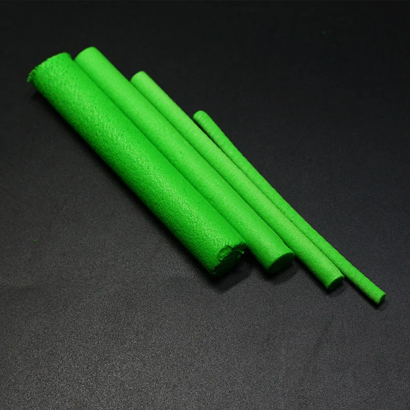 4 Sizes fly tying foam cylinders 3mm5mm8mm12mm green parachute posts floating hoppers &wiggle body extended fly tying materials