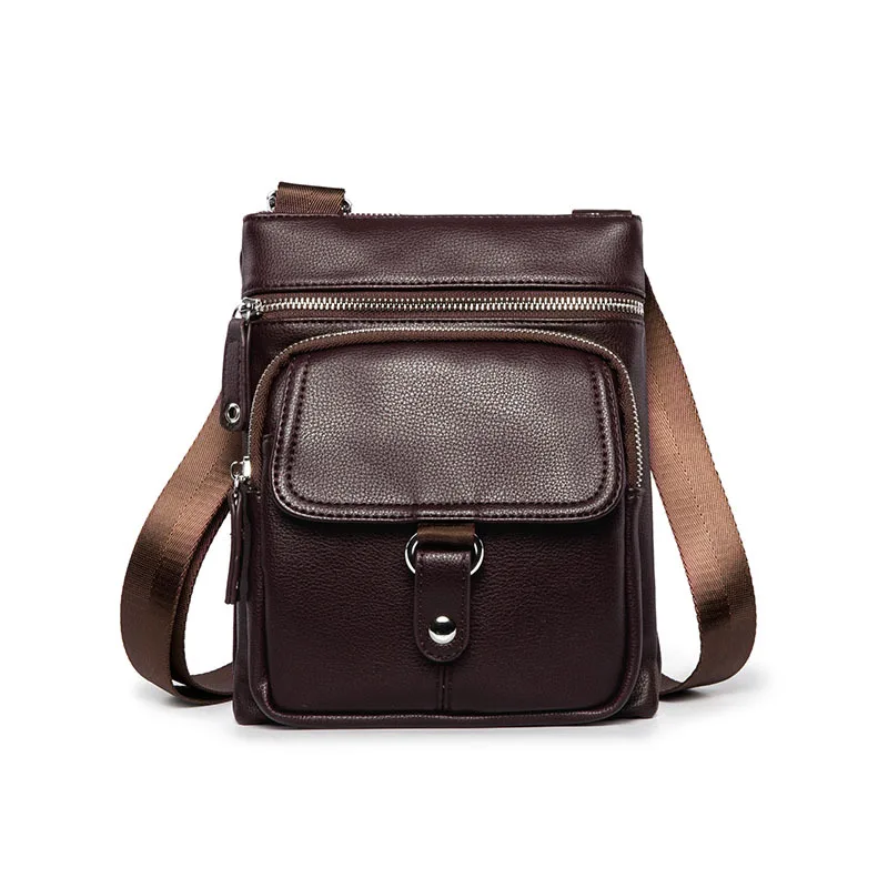

2018 Promotion Designers Brand Men's Messenger Bags PU Leather Vintage Men Shoulder Bag Man Multifunctional Crossbody bag