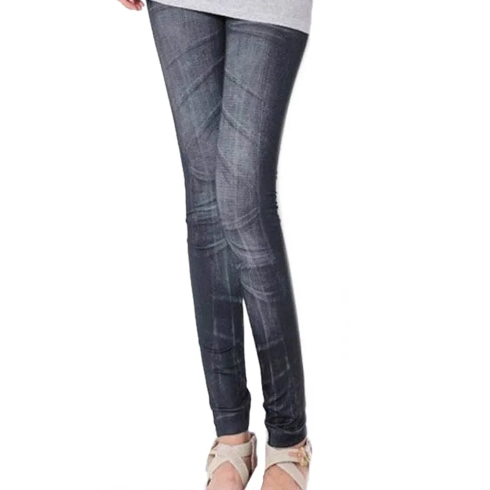 

New Pencil Pants Leggings Stonewash Denim Skinny Stretchable faux Jeans