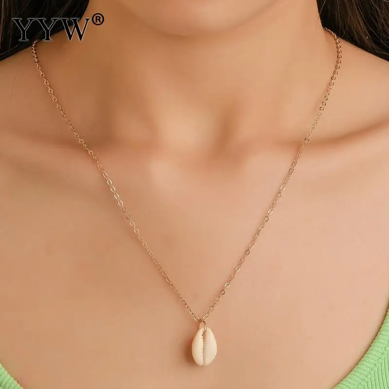 Женское ожерелье с подвеской YYW Cowrie Conch модные пляжные ожерелья для морской волны