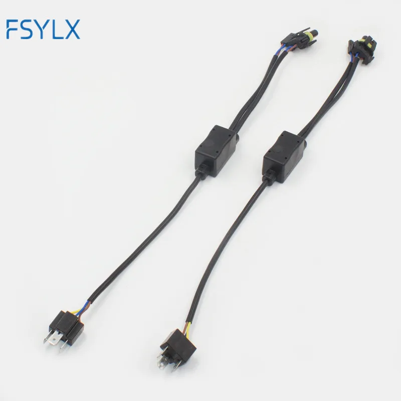 FSYLX 2 шт. H4 bixenon адаптер Hi Lo Реле Жгут проводов HID Xenon балласт кабель провода разъем