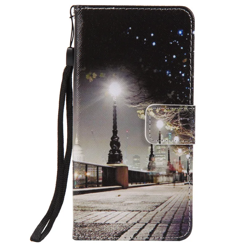 Honor 9 Lite Phone Etui on For Fundas Huawei Honor 9 Lite Case Cover For Huawei P Smart Cartoon Flip Leather Wallet Cases Coque