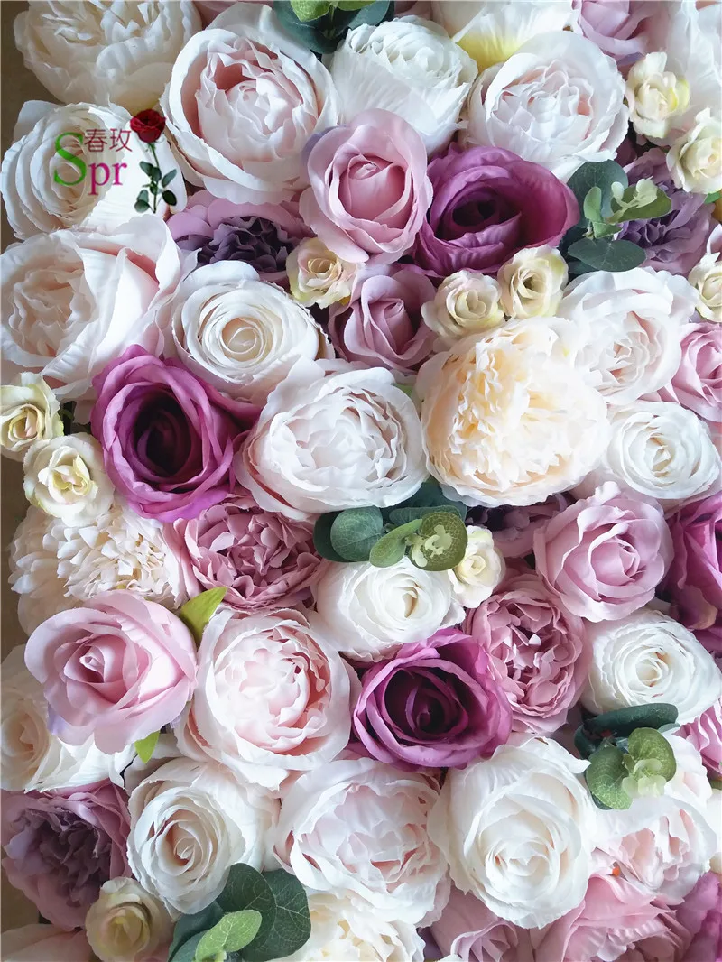 

SPR Free Shipping 10pcs/lot 3D Artificial rose peony &hydrangea flower wall wedding backdrop artificial flower arrangements