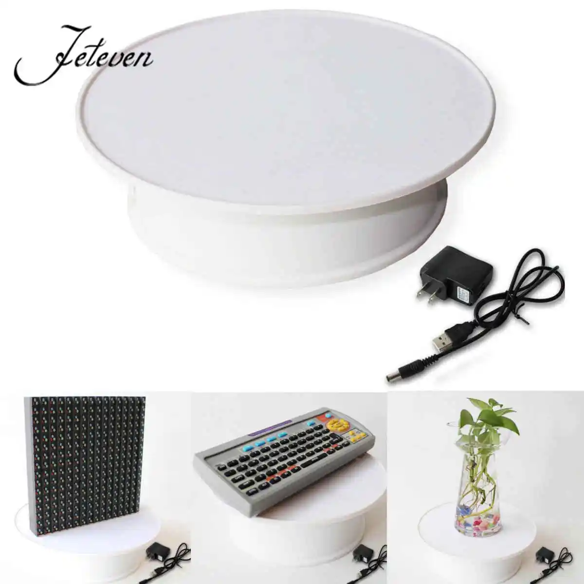 

20CM Rotating Turntable Decorating Revolving Modelling Tool Display Stand Plate For Jewelry Watch Digital Product Holder