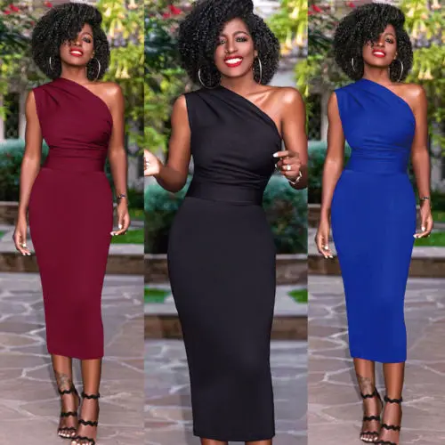 

2018 New Fashion Hot Popular Women's Bandage Bodycon Sleeveless OFF SHOULDER Party Cocktail Club Dress