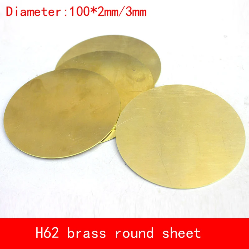 diameter 100*2mm/3mm circular round H62 Brass plate 2mm 3mm thickness