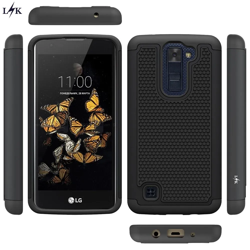 Для LG Побег 3 Случае Phoenix 2 K8 LK [Амортизация] Гибридный Броня Защитник Защитный