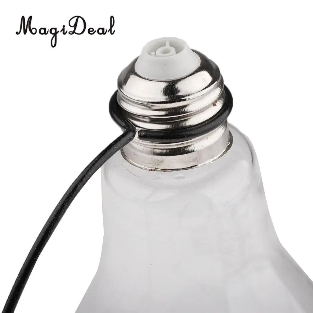 MagiDeal Handmade Bulb Glass Flower Hydroponic Vase Bottle Terrarium Container&Iron Stand for Bedroom Living Room Office Decor