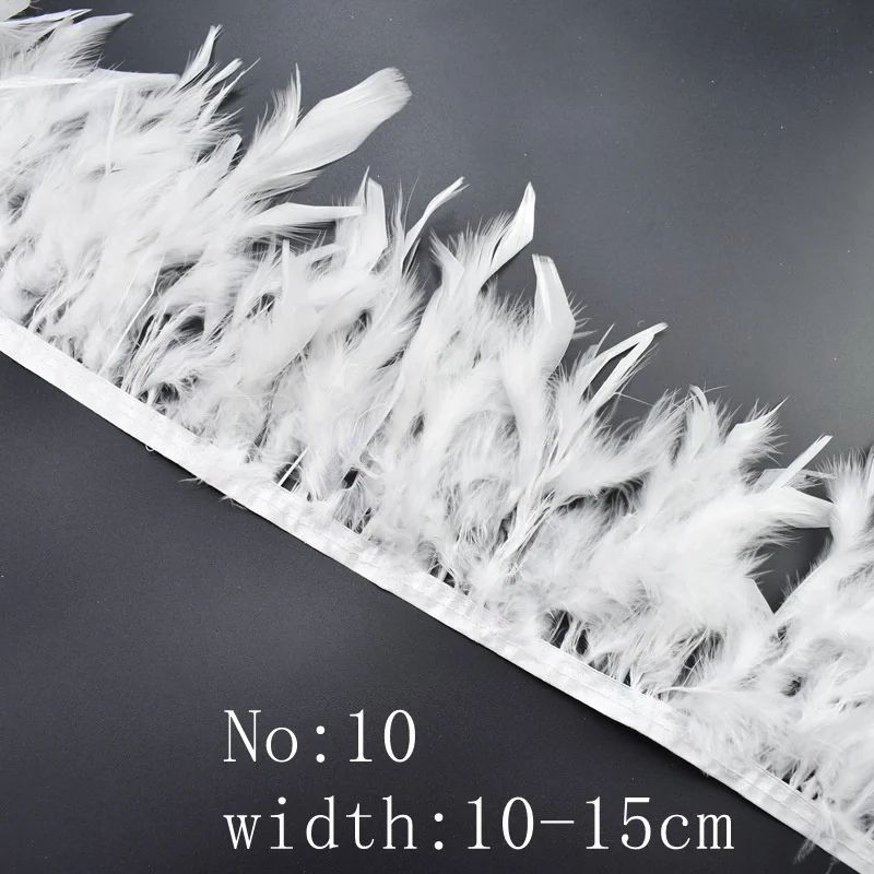 New white ostrich Goose Pheasant feathers for Crafts DIY ostrich feathers trimming Fringe Sewing clothes plumes Party decoration