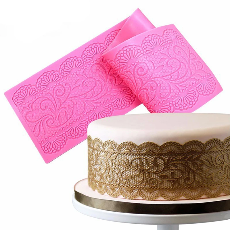 EZLIFE Flower Silicone Lace Cake Tools Impression Cake Decor Bake Emboss Mat Craft ZH01157