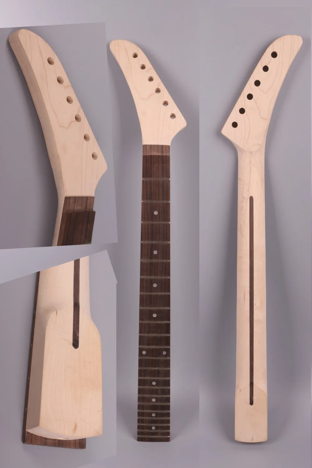 

electric guitar neck 25.5 inch 22 fret maple banana headstock rosewood fingerboard Left hand