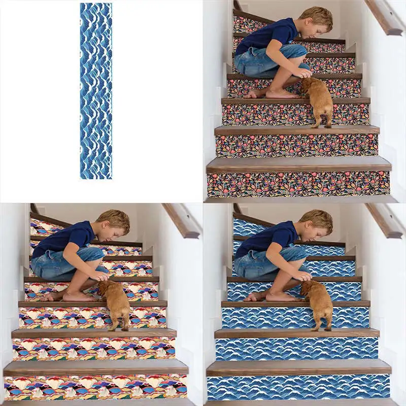

NAIYUE 3D Simulation Stair Sticker Waterproof Wall Sticker DIY Home Art Decoration stickers for kids rooms height measure 19feb5